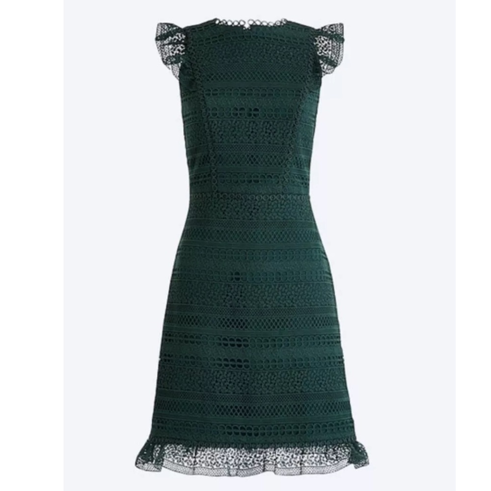 JCrew Cap Sleeve Ruffle Dress